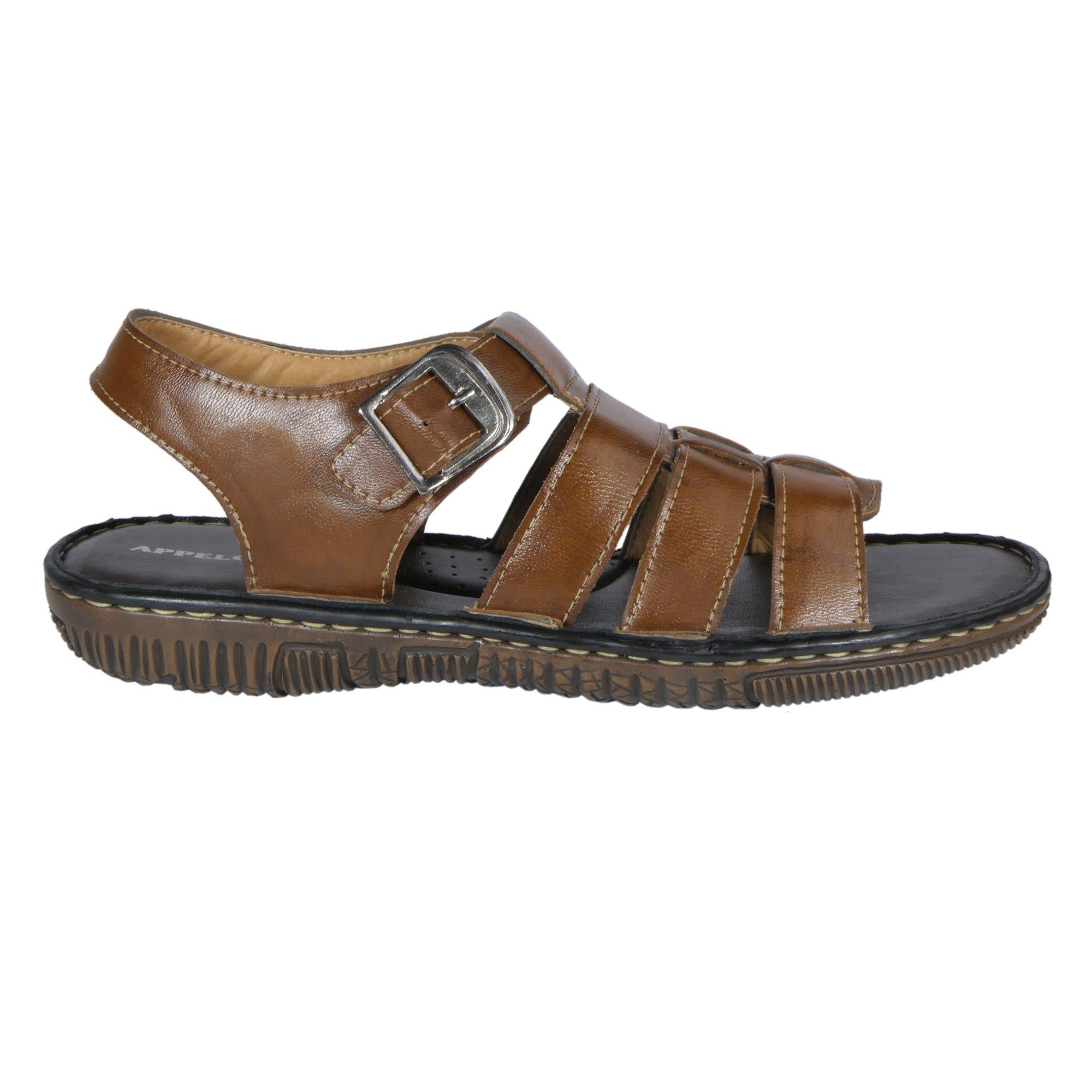 AM PM Men's Daily wear Leather Sandals